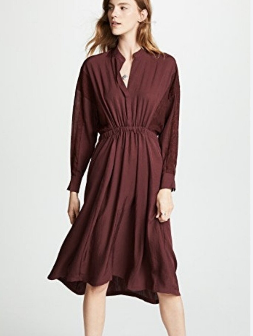 Vince silk trimmed midi dress Sz 10